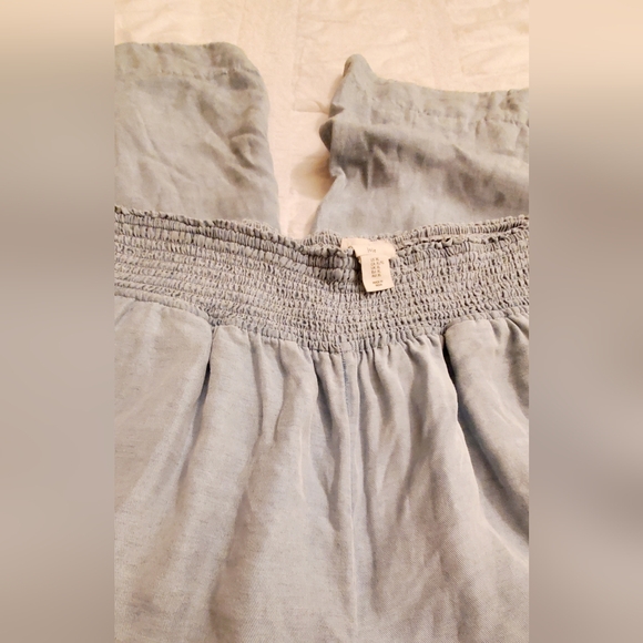 XL JOIE LYOCELL LIGHT BLUE BABY BLUE WIDE LEG PANTS - Picture 4 of 6